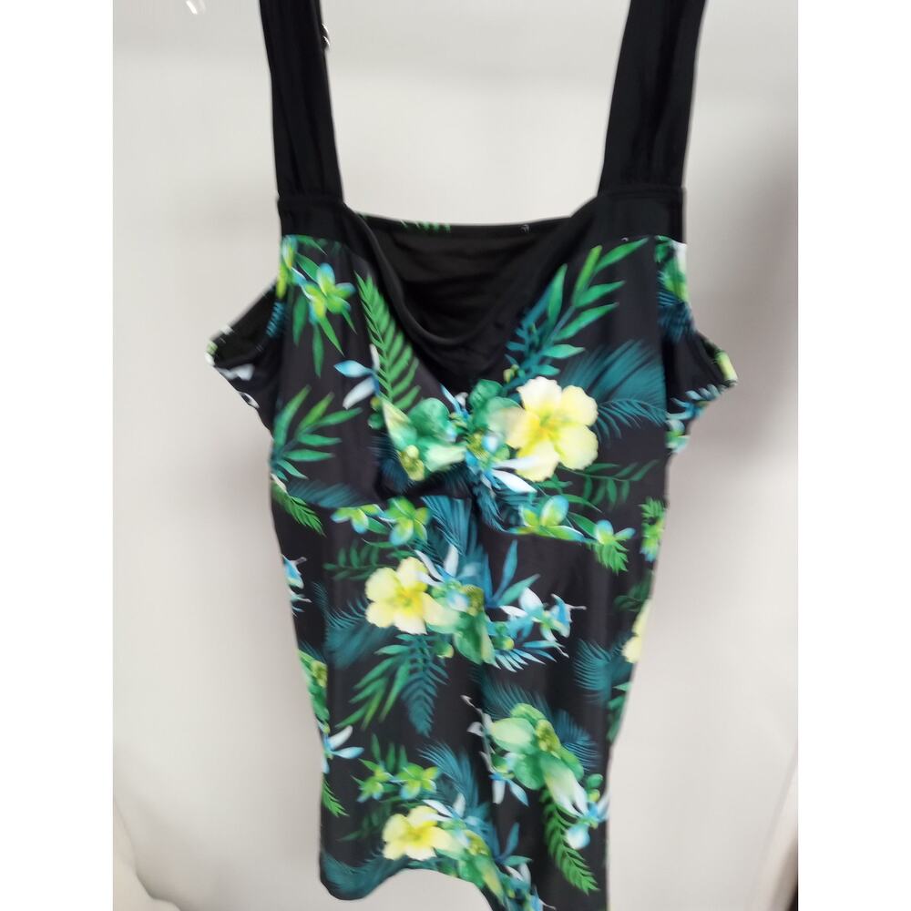 NWT HUSKARY Tropical Tankini with Boy Shorts Sz 24W